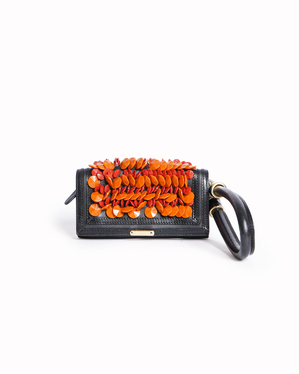 Burberry Beaded Black Wristlet Clutch