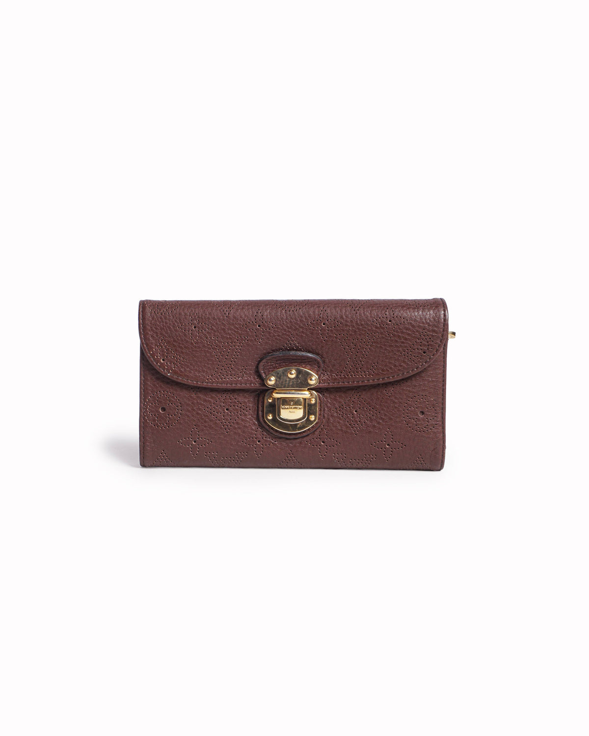 Louis Vuitton Brown Mahina Leather Portefeuille Amelia Long Wallet