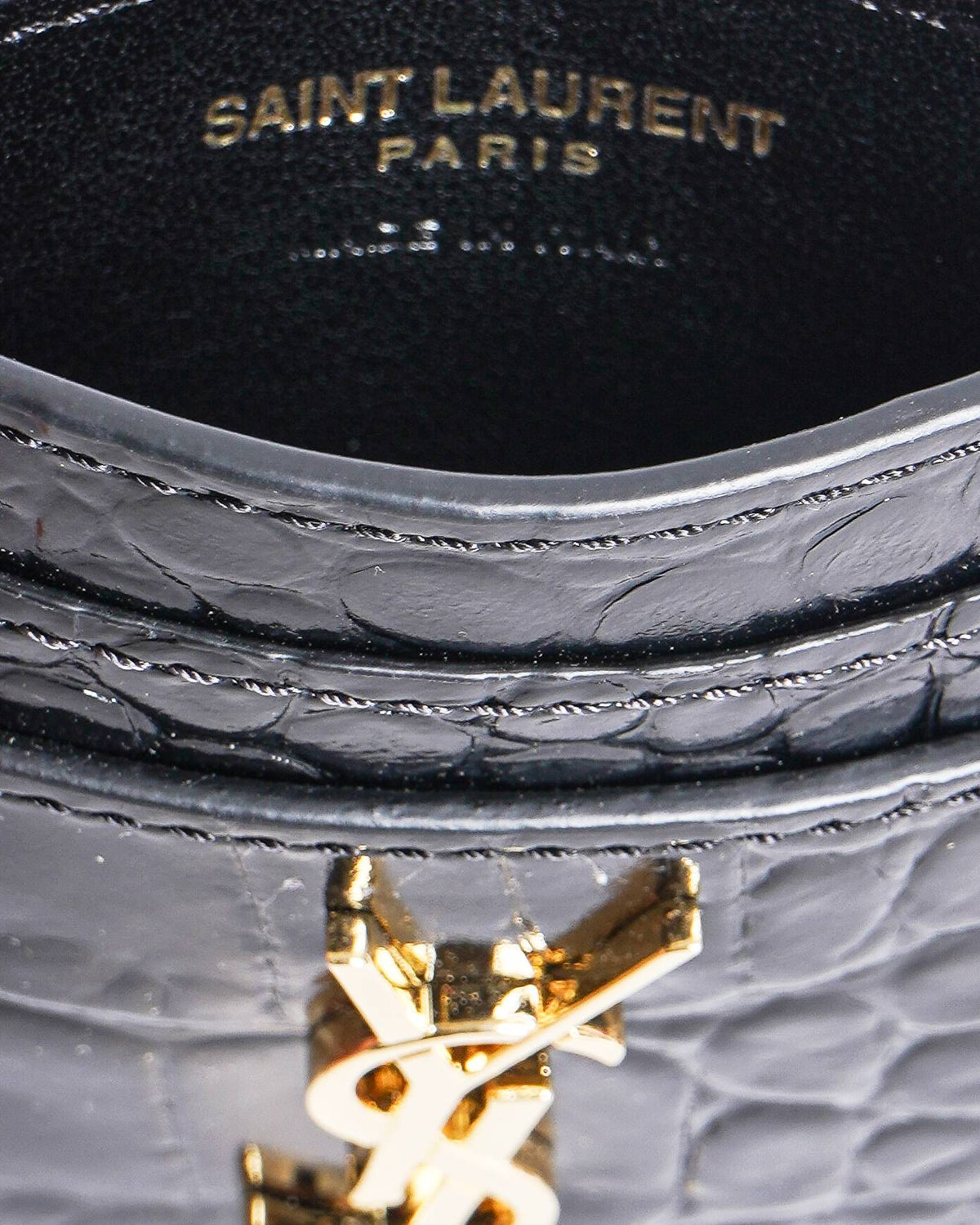 Saint Laurent Black Monogram Card Holder
