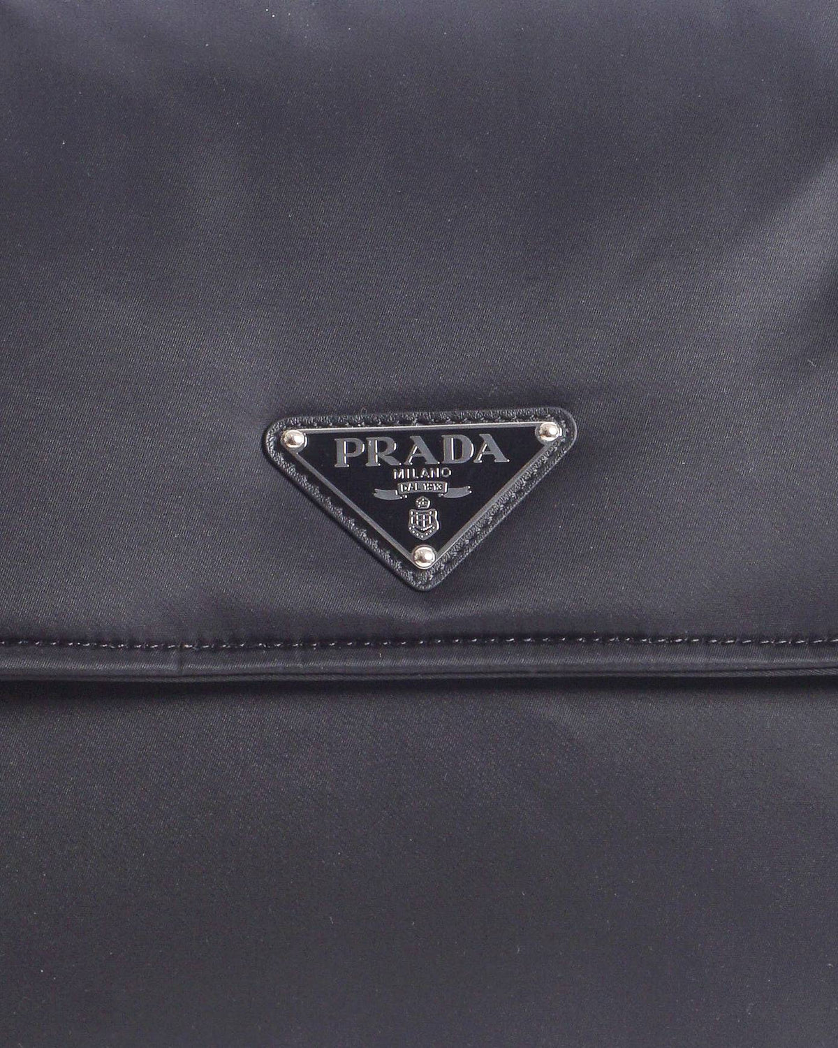 Prada Black Re-Nylon Flap Crossbody Bag