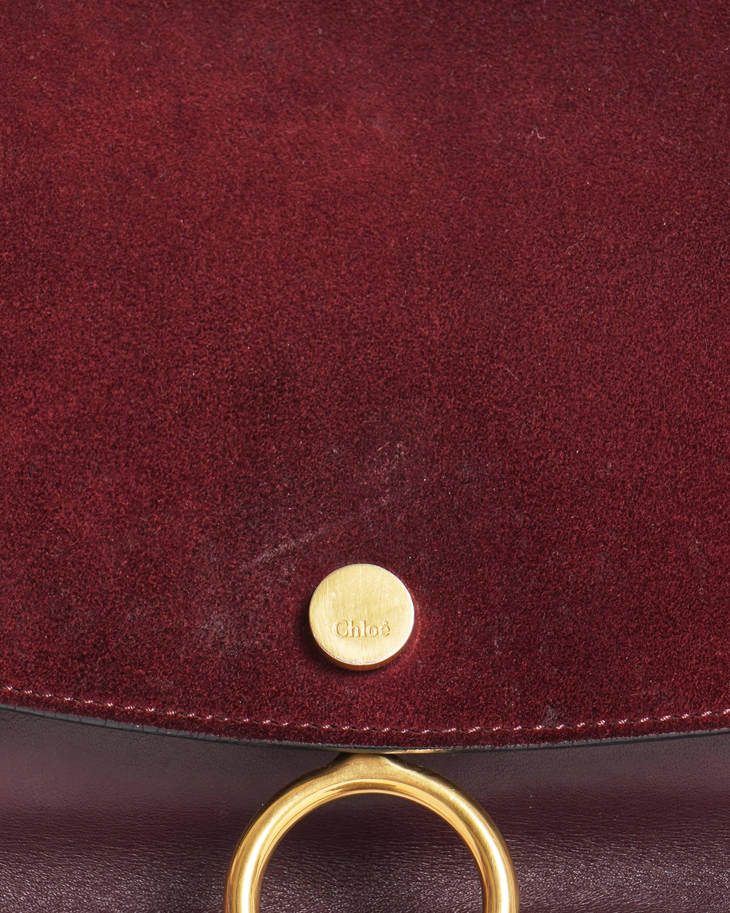 Chloé burgundy medium kurtis shoulder bag