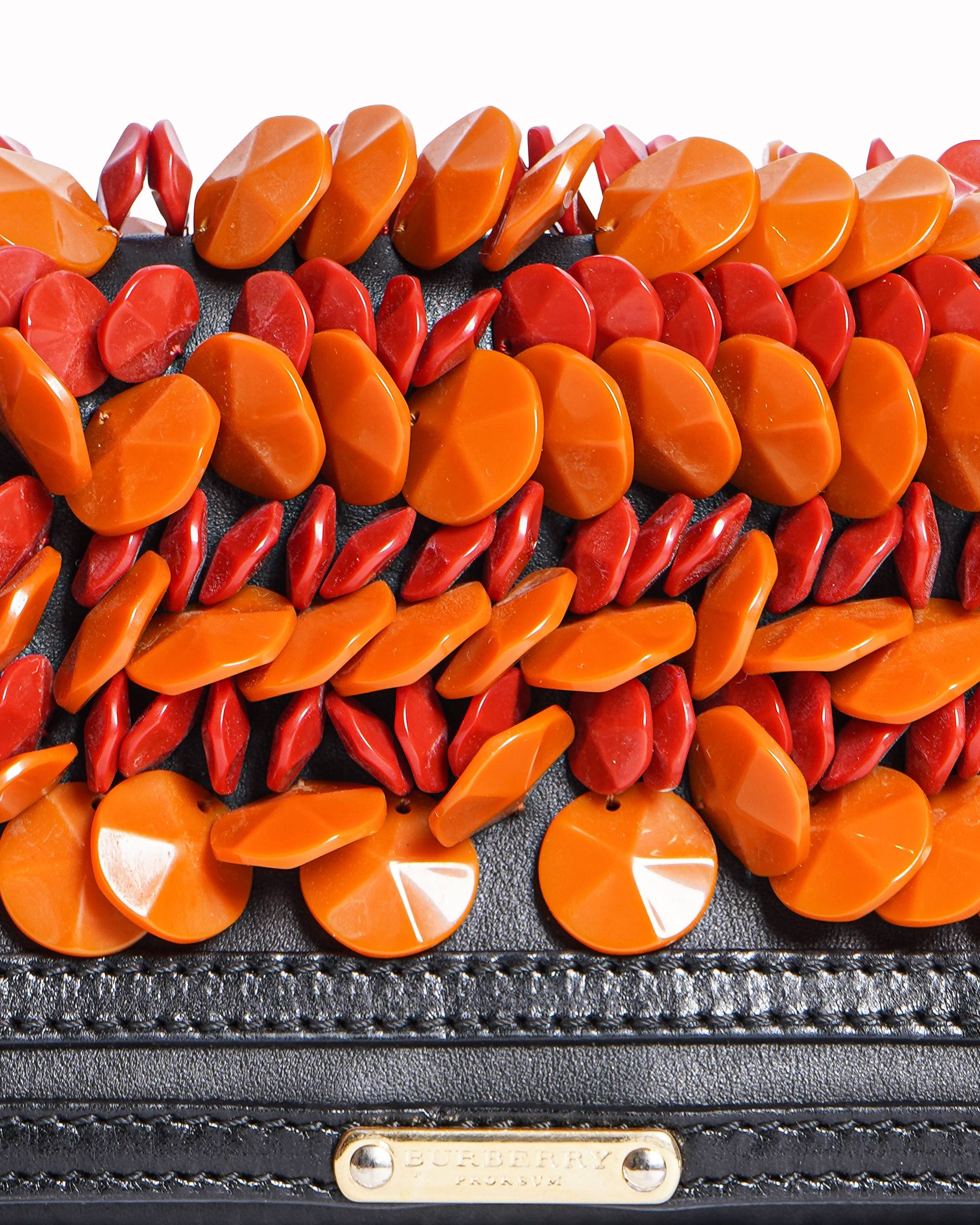 Burberry Beaded Black Wristlet Clutch