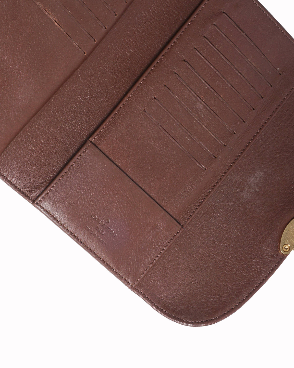 Louis Vuitton Brown Mahina Leather Portefeuille Amelia Long Wallet
