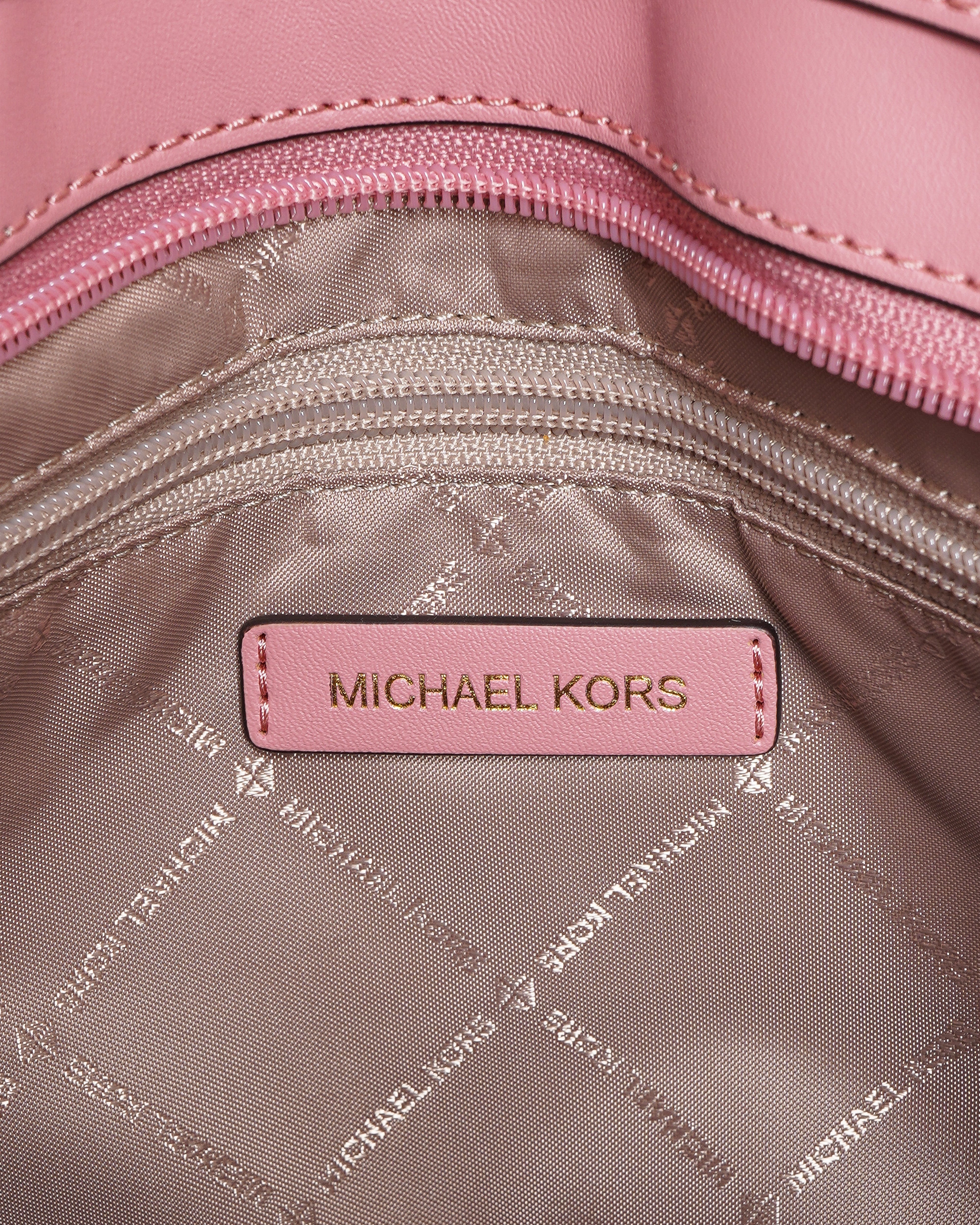 Michael kors jet set medium signature logo pocket tote bag