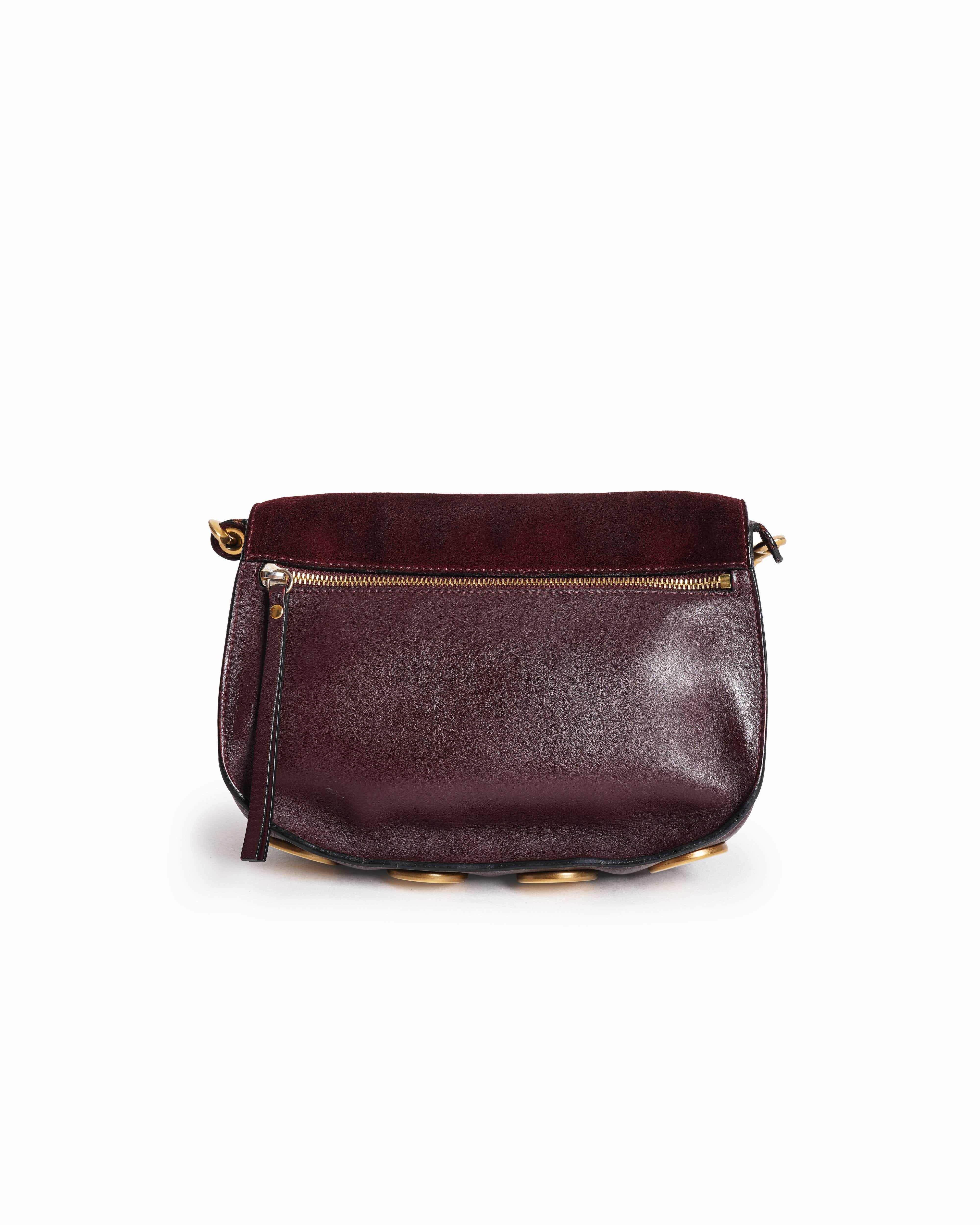 Chloé burgundy medium kurtis shoulder bag