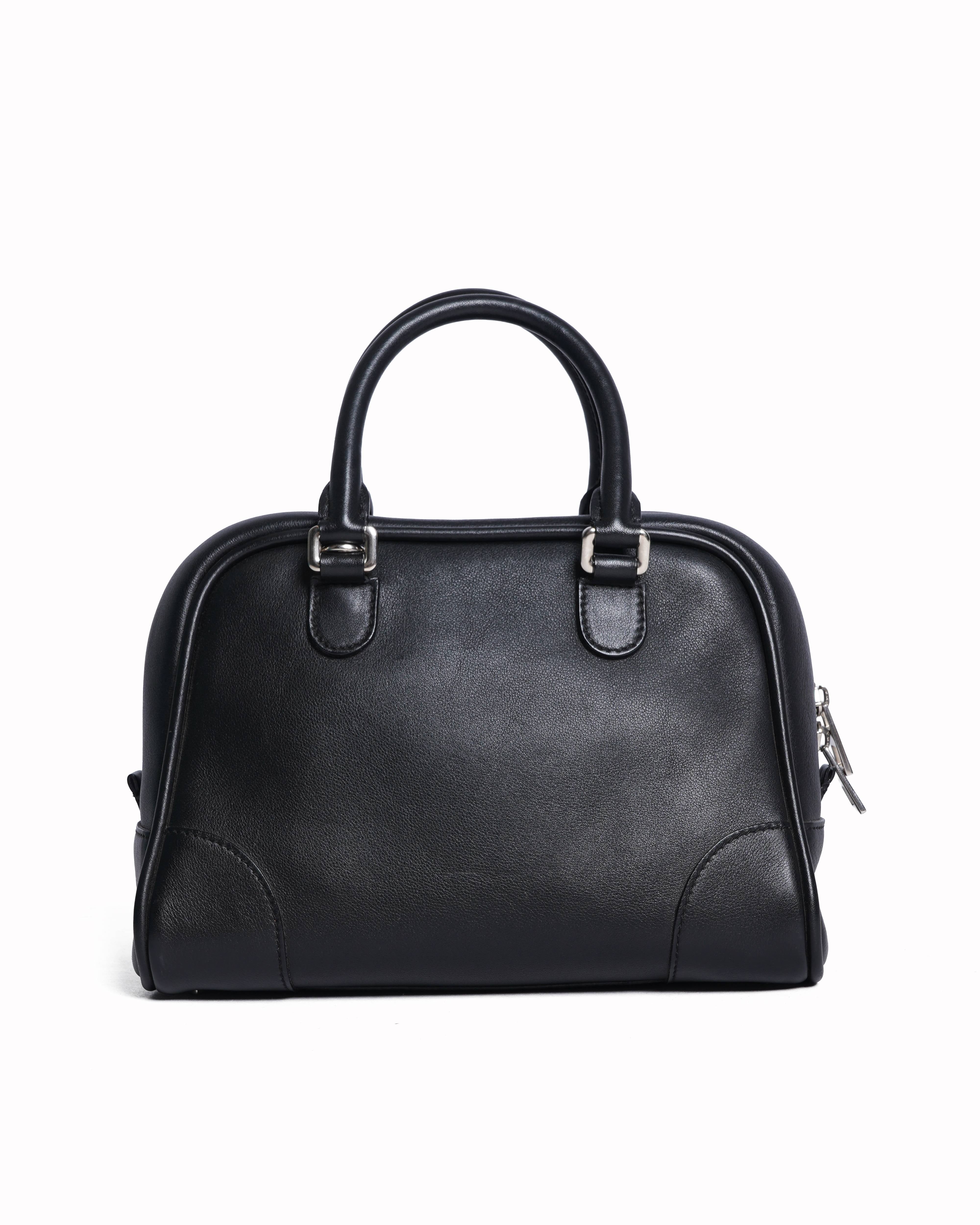 Loewe amazona 28 leather bowling bag