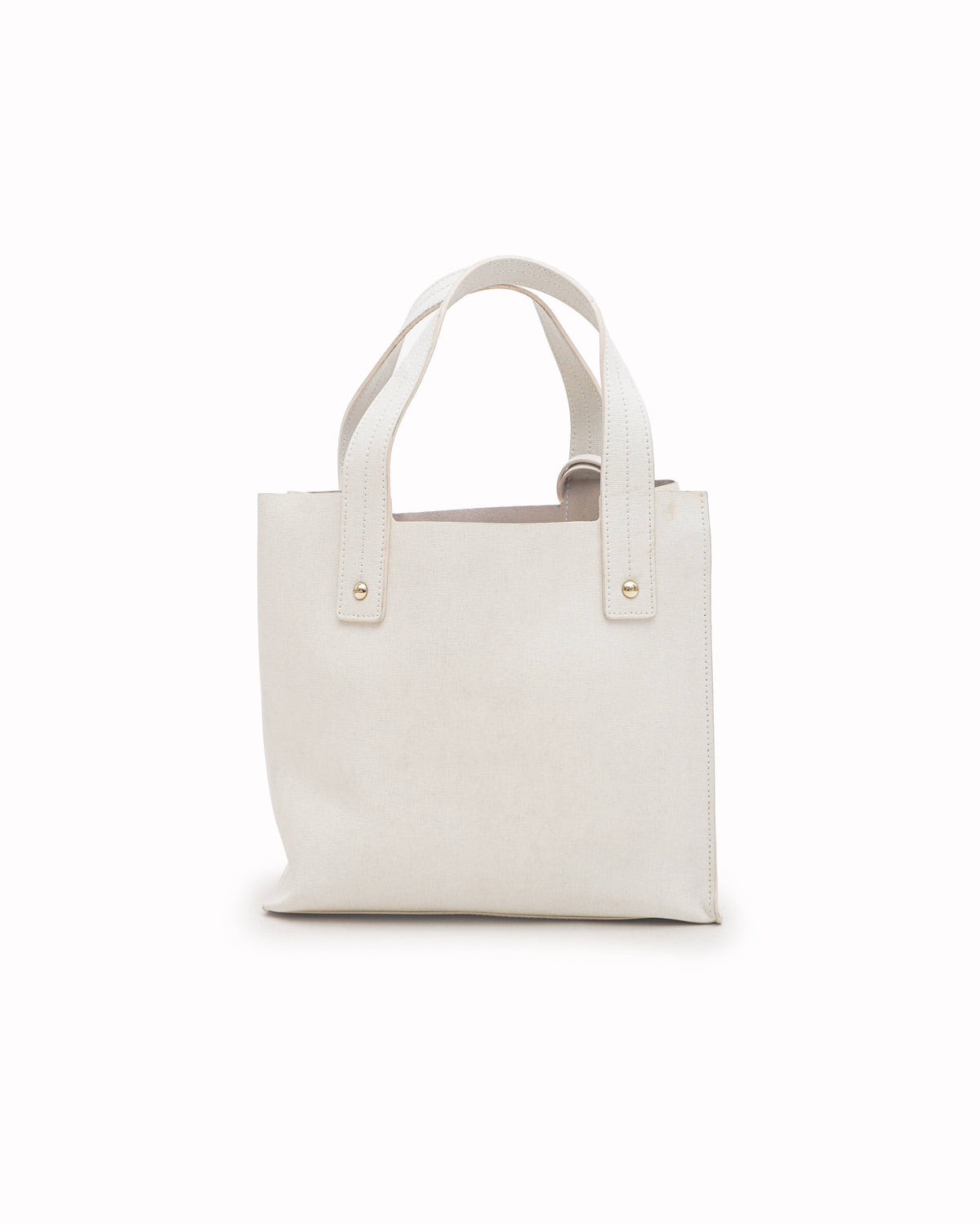 Furla Off-White Leather Shopper Tote Bag