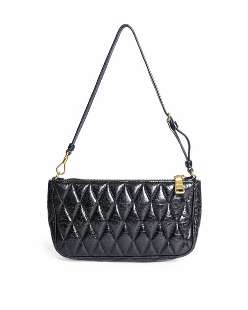 Miu Miu Quilted Mini Shoulder Bag In Black