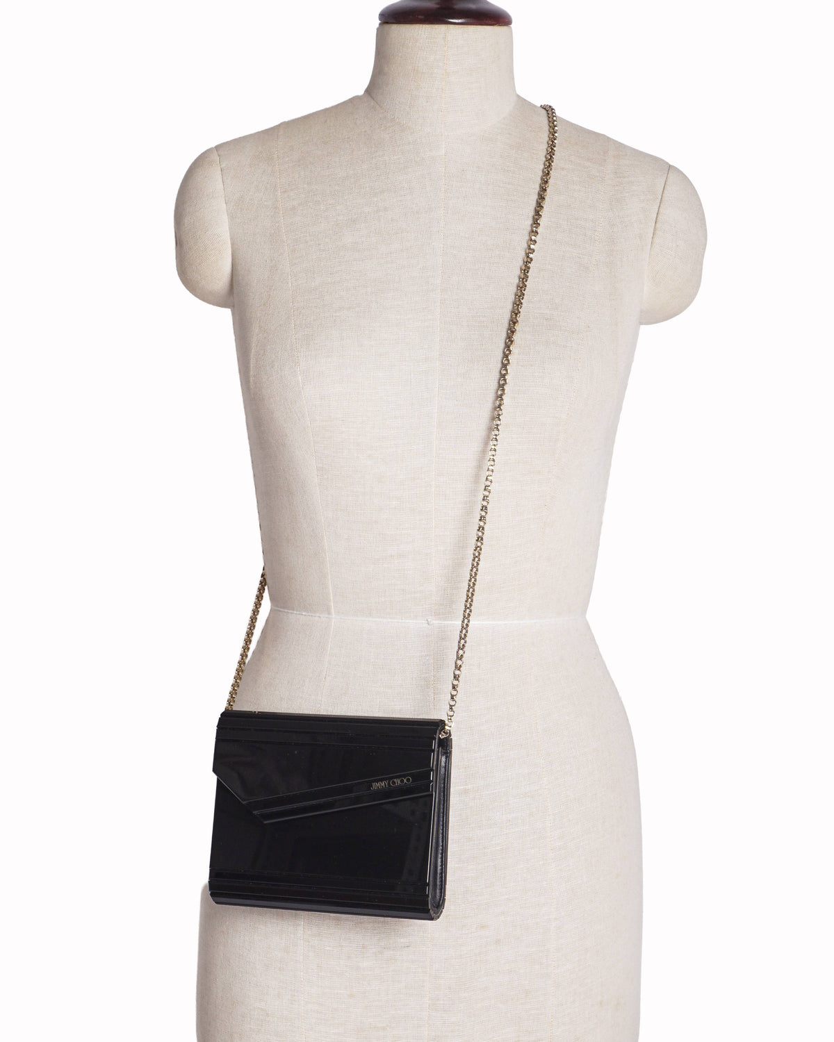 Jimmy Choo Candy Black Acrylic Clutch