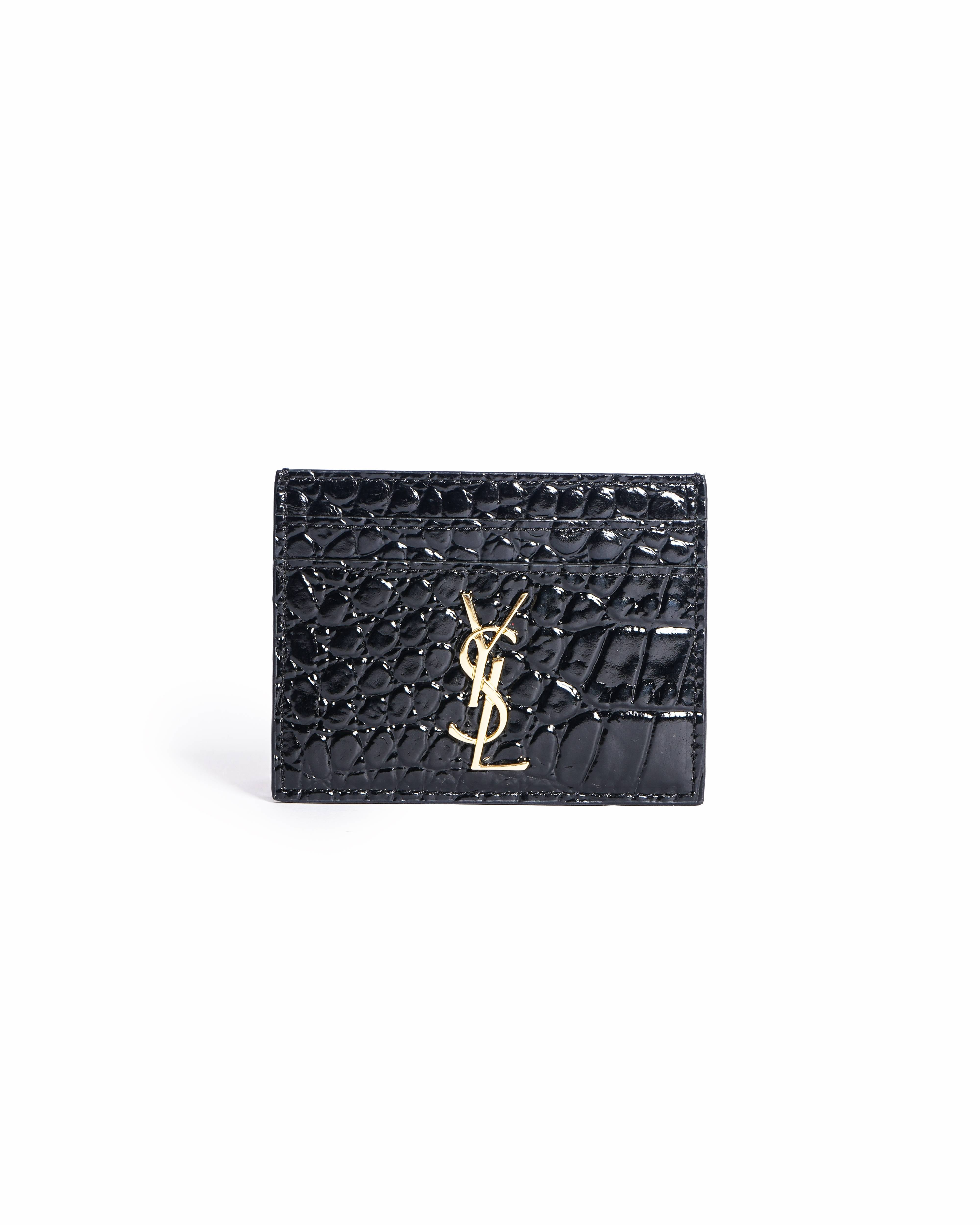 Saint Laurent Black Monogram Card Holder