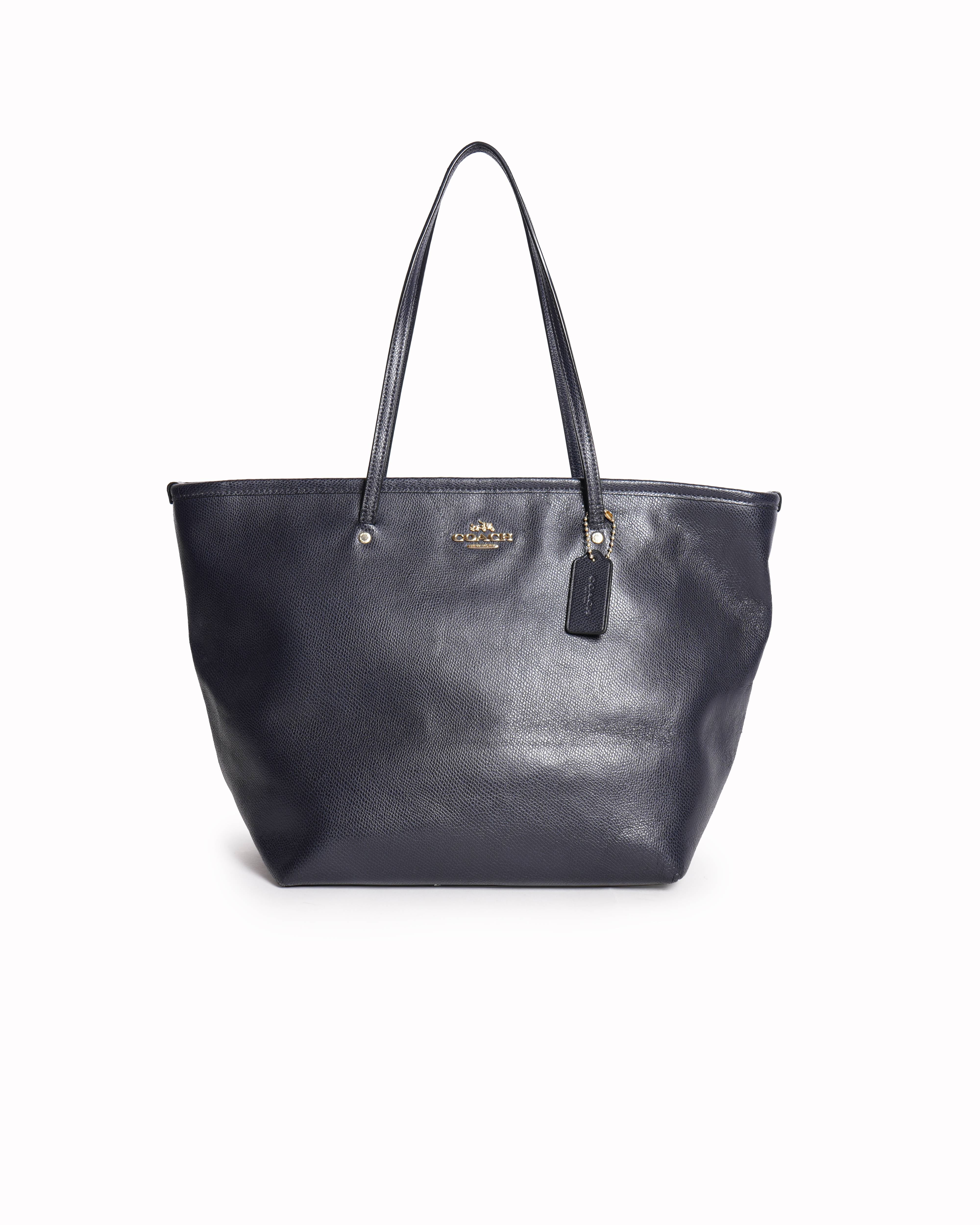 Coach New York Horse & Carriage Pebbled Leather Tote