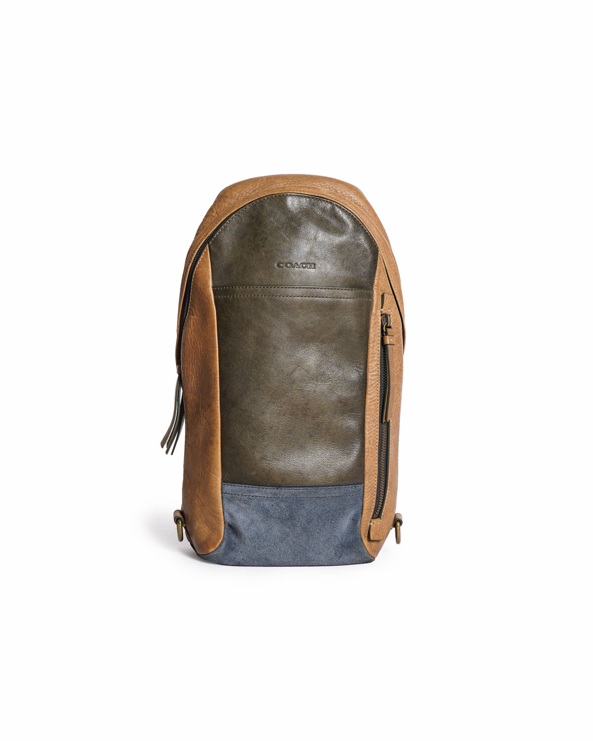 Coach Tri-Colour Leather and Suede Thompson Sling Backpack