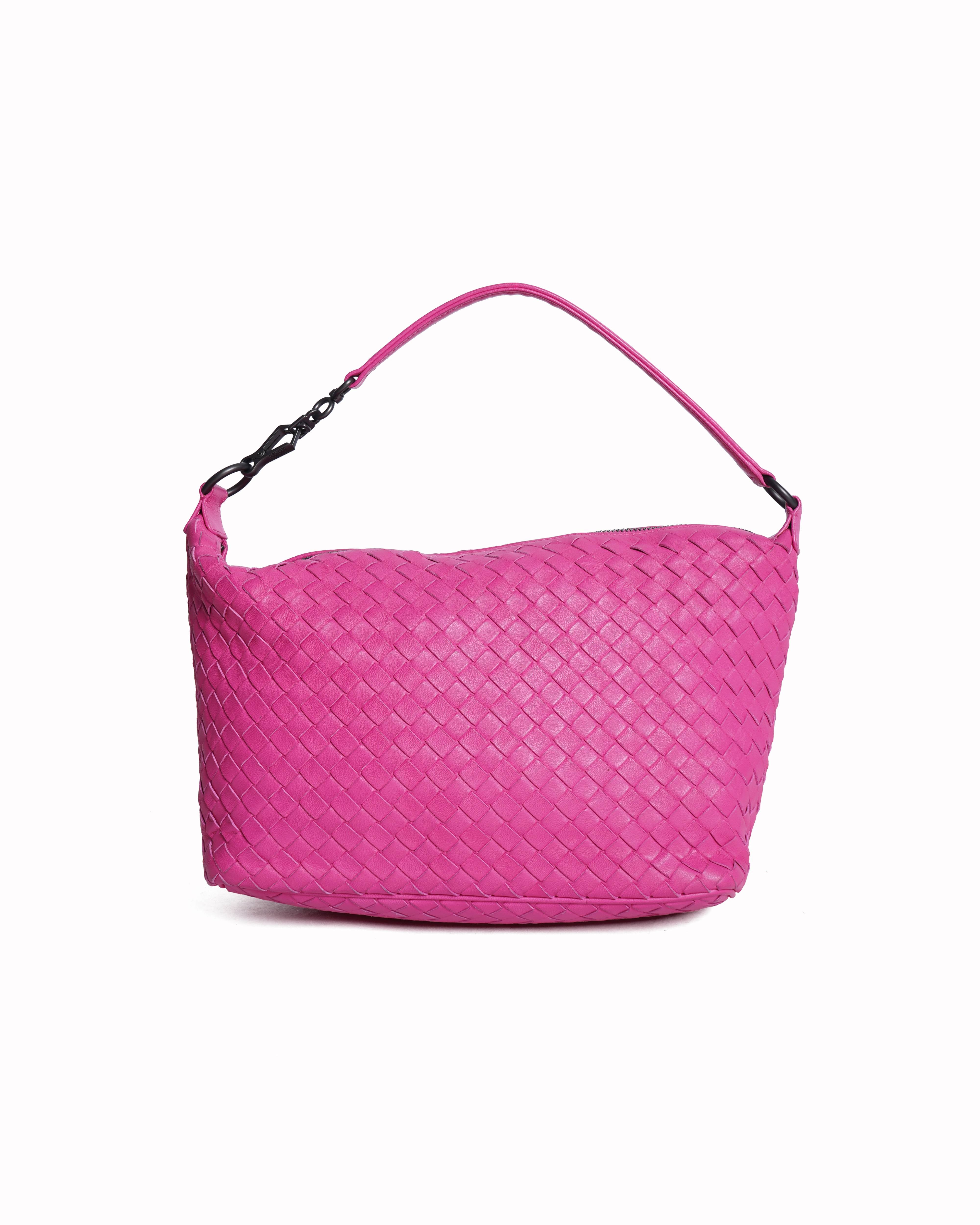 New Bottega veneta pink intrecciato shoulder bag