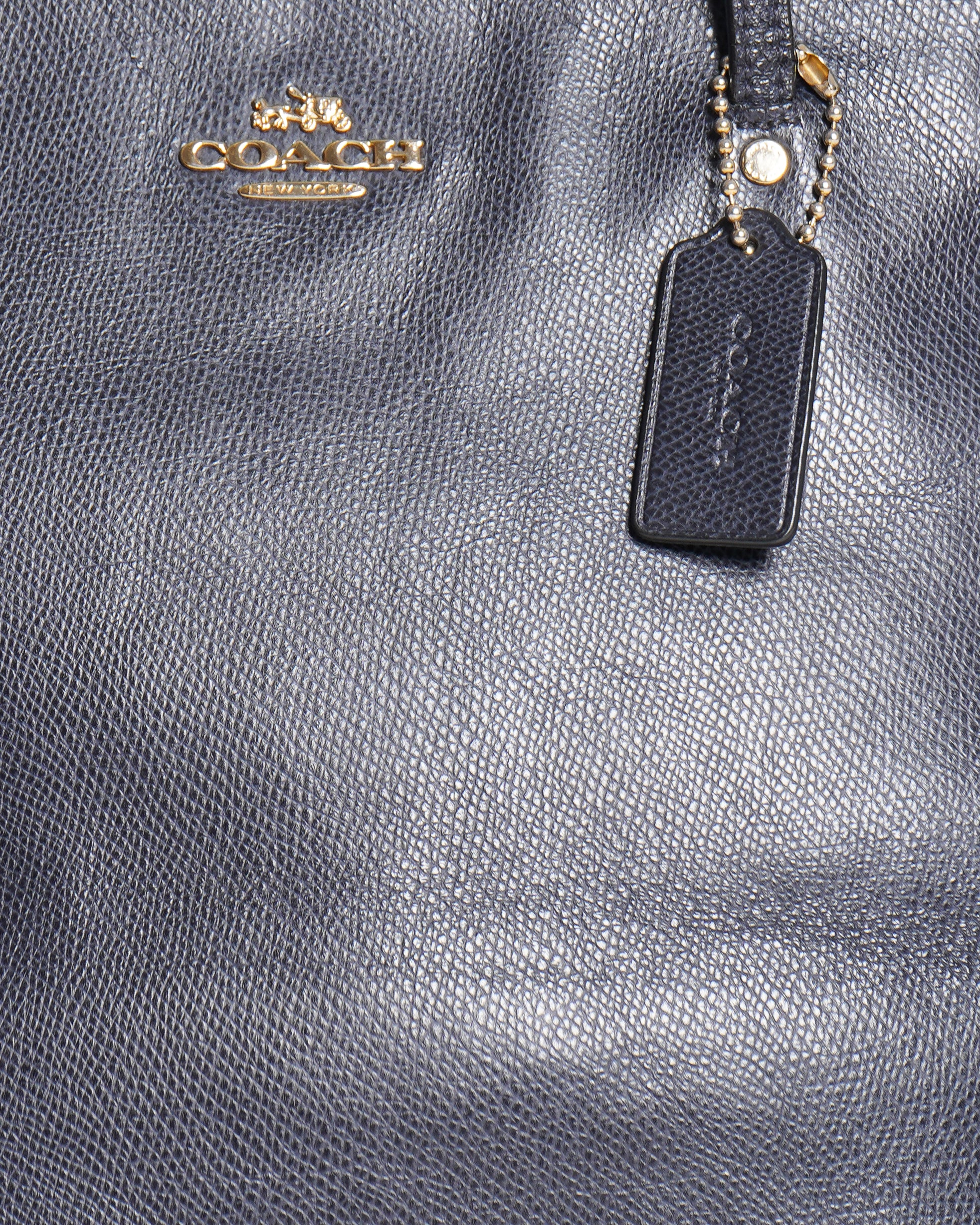 Coach New York Horse & Carriage Pebbled Leather Tote