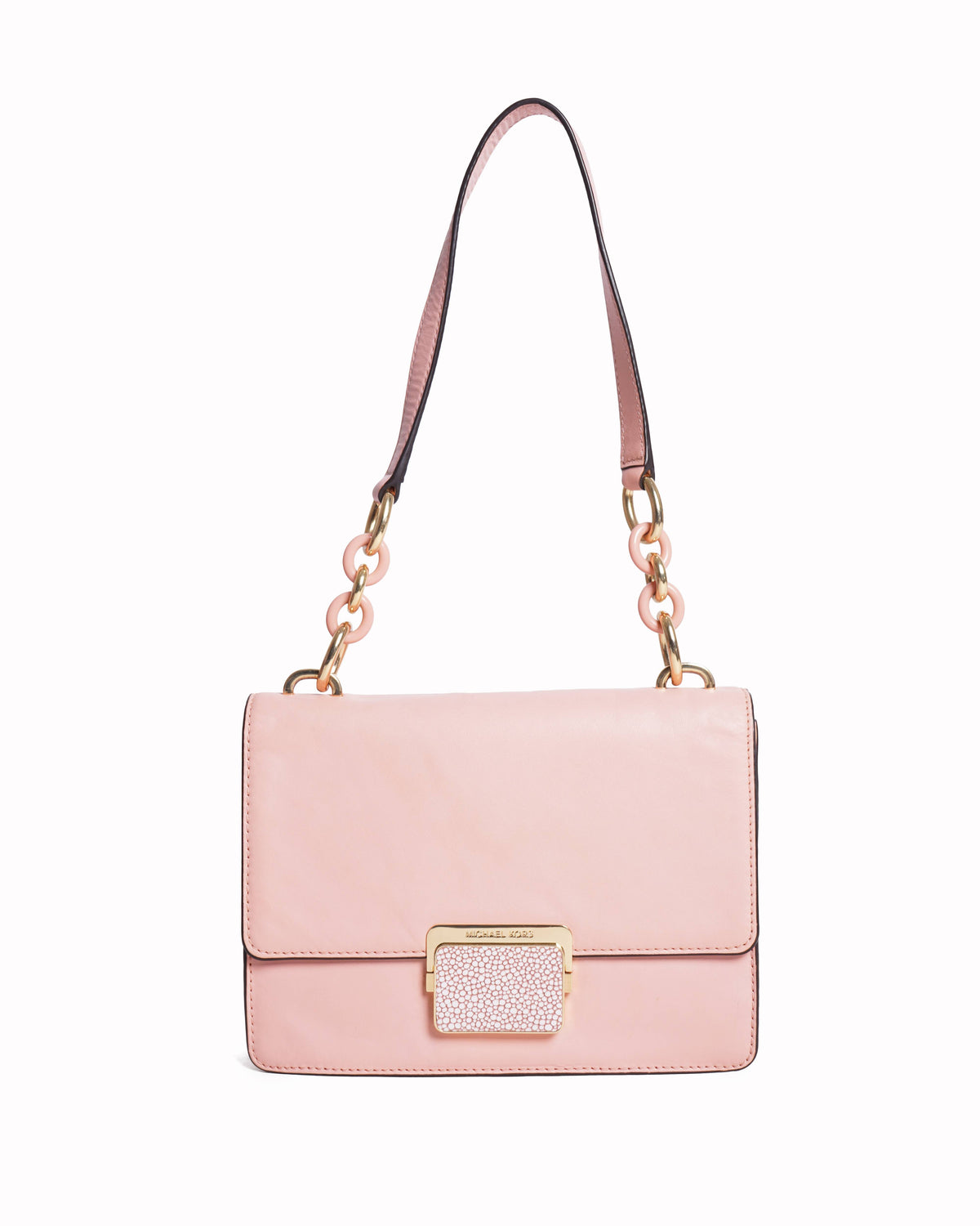 Michael kors Cynthia Small Peach Leather Shoulder Bag