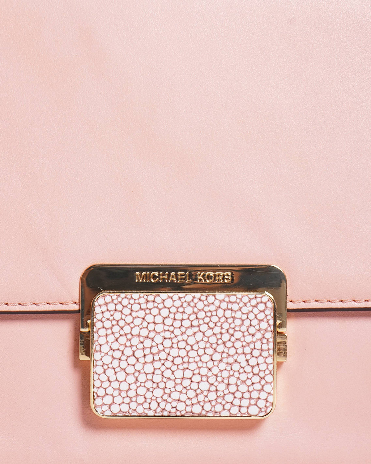 Michael kors Cynthia Small Peach Leather Shoulder Bag