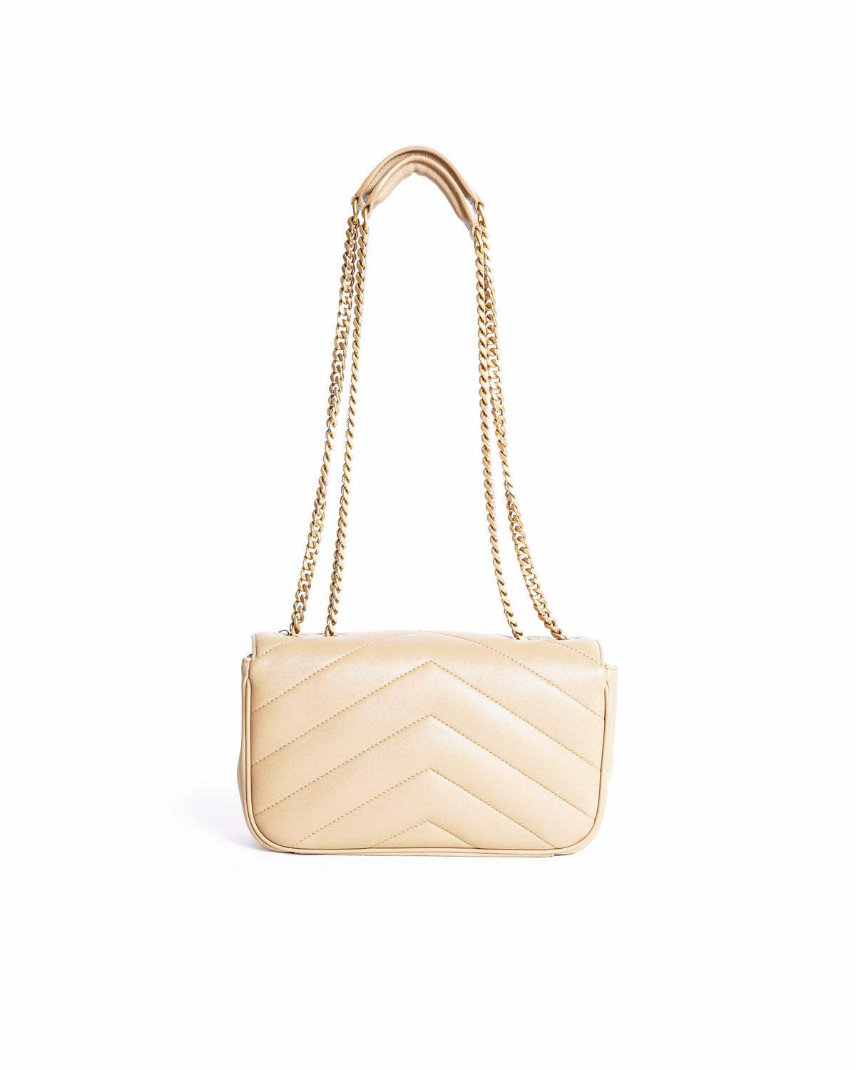 Saint Laurent Natural Beige Loulou Small Shoulder Bag