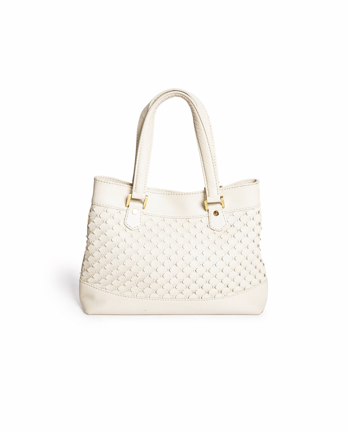 Chopard Textured White Leather Handbag