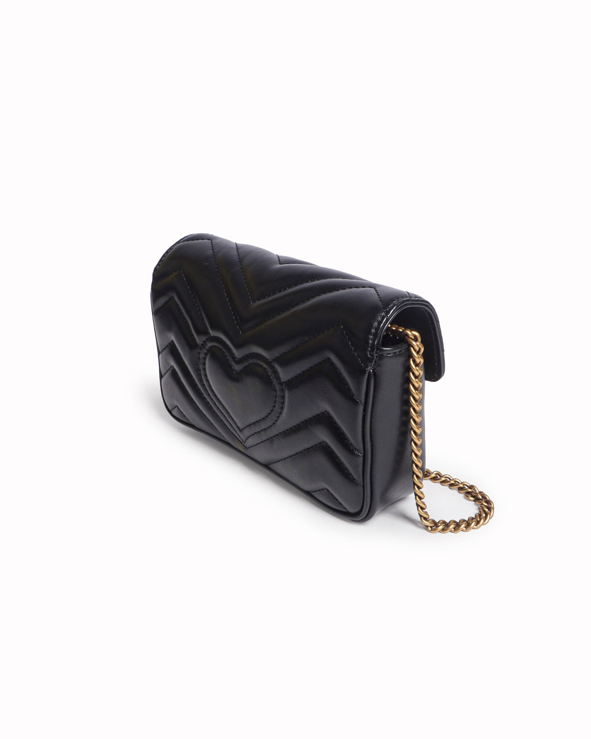 Gucci GG Marmont Super Mini Black Leather Crossbody Bag