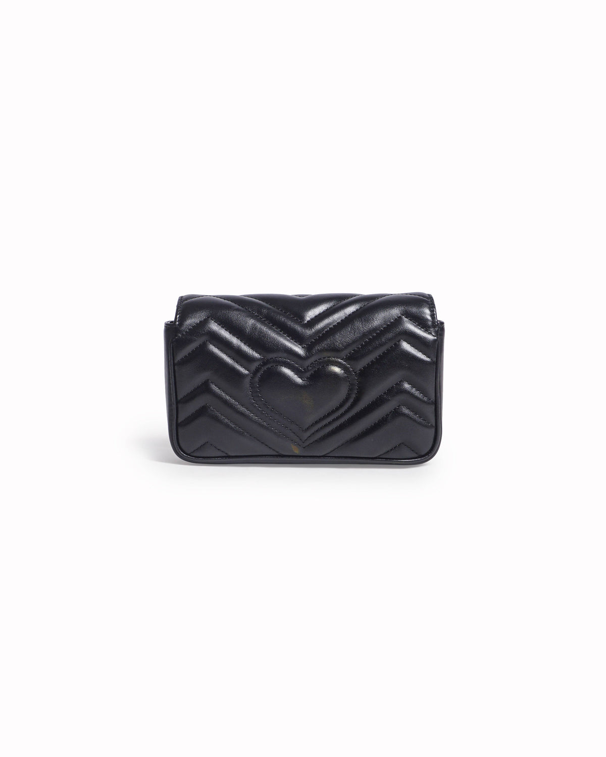Gucci GG Marmont Super Mini Black Leather Crossbody Bag