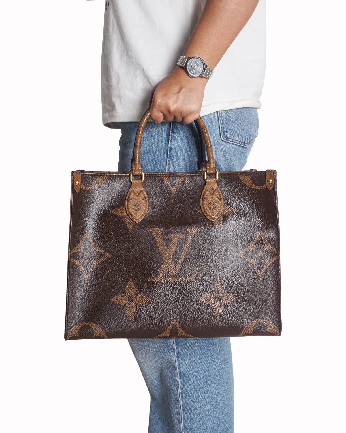 Louis Vuitton OnTheGo GM Monogram Reverse Tote Bag