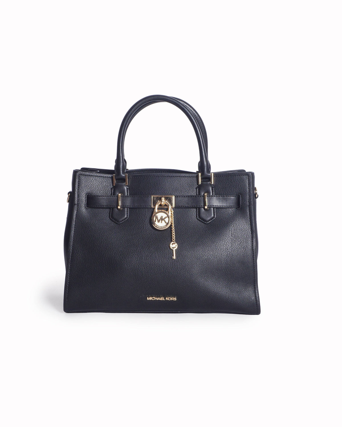 Michael Kors Black Leather Hamilton Moderne Large Satchel