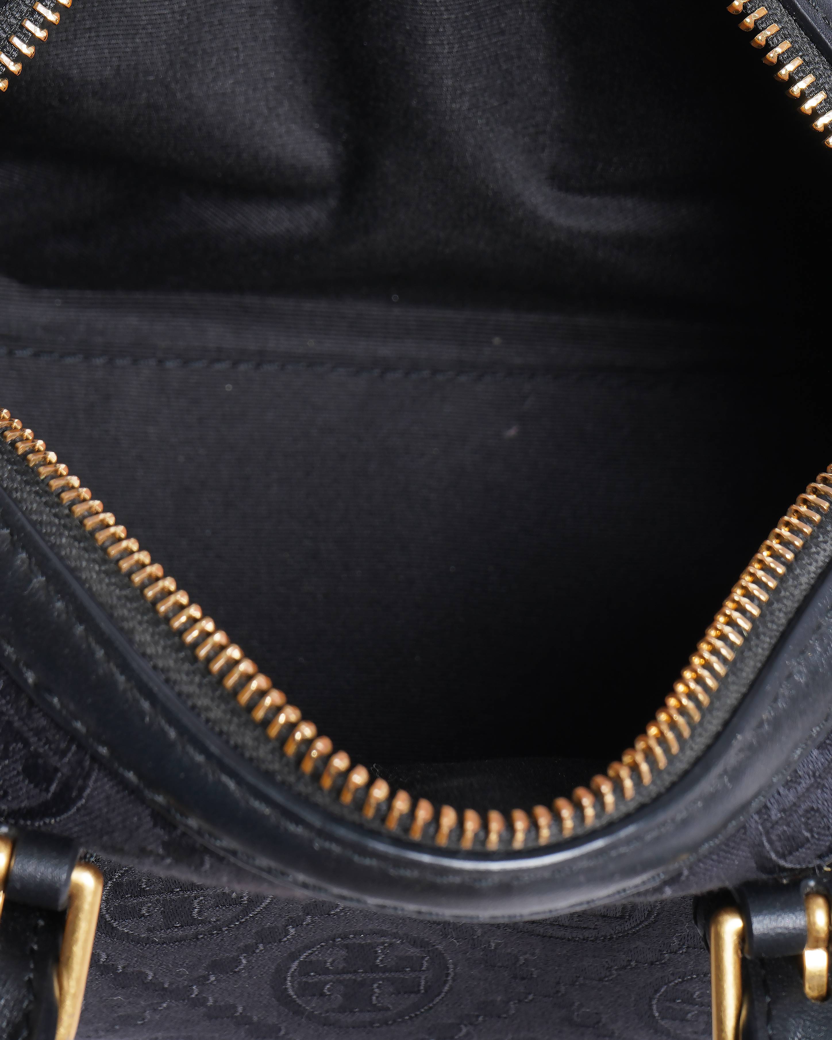 Tory Burch 
Mini T Monogram Barrel Bag