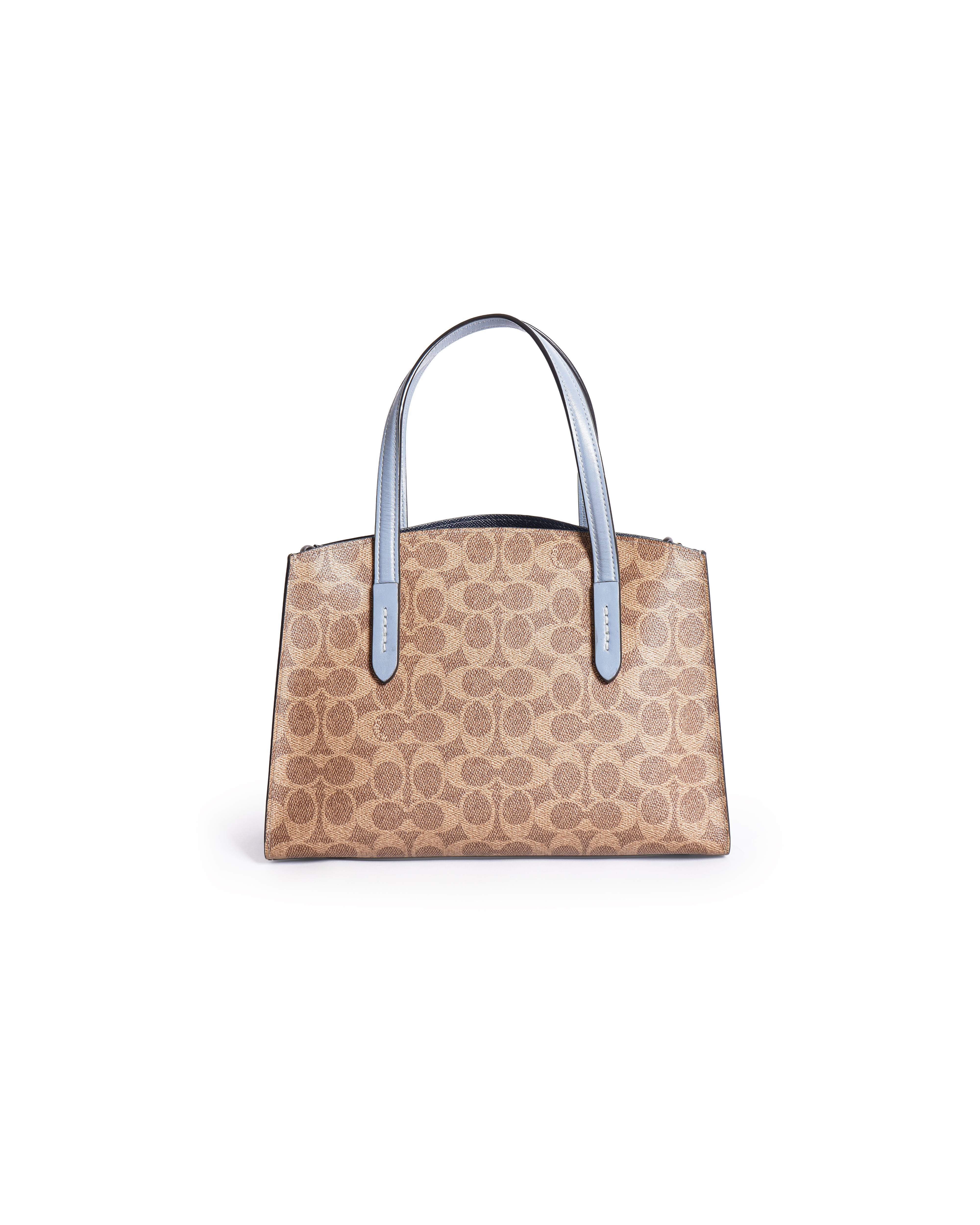 Coach Charlie Carryall Signature Canvas & Leather Tote