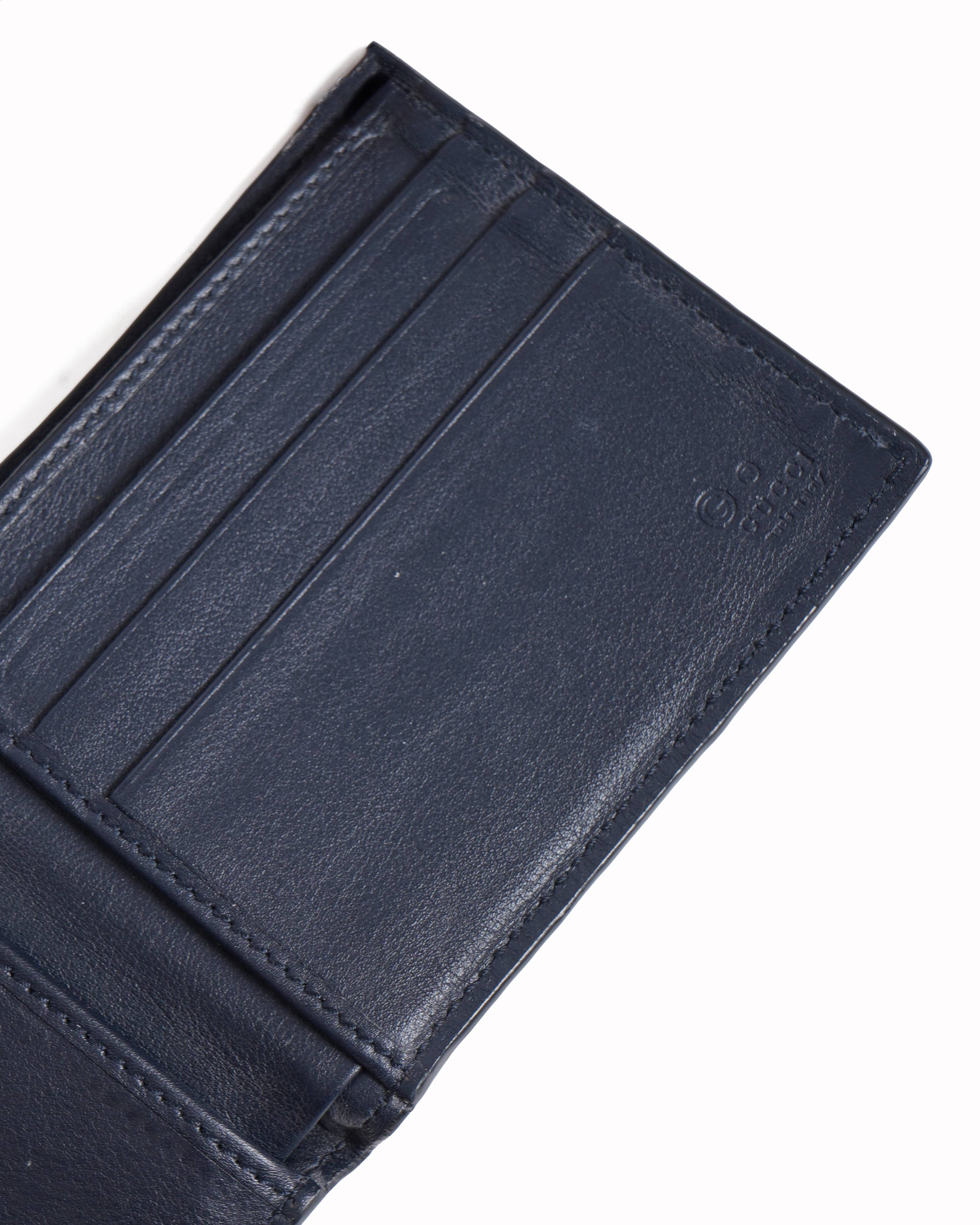 Gucci  Leather Microguccissima Bifold Wallet