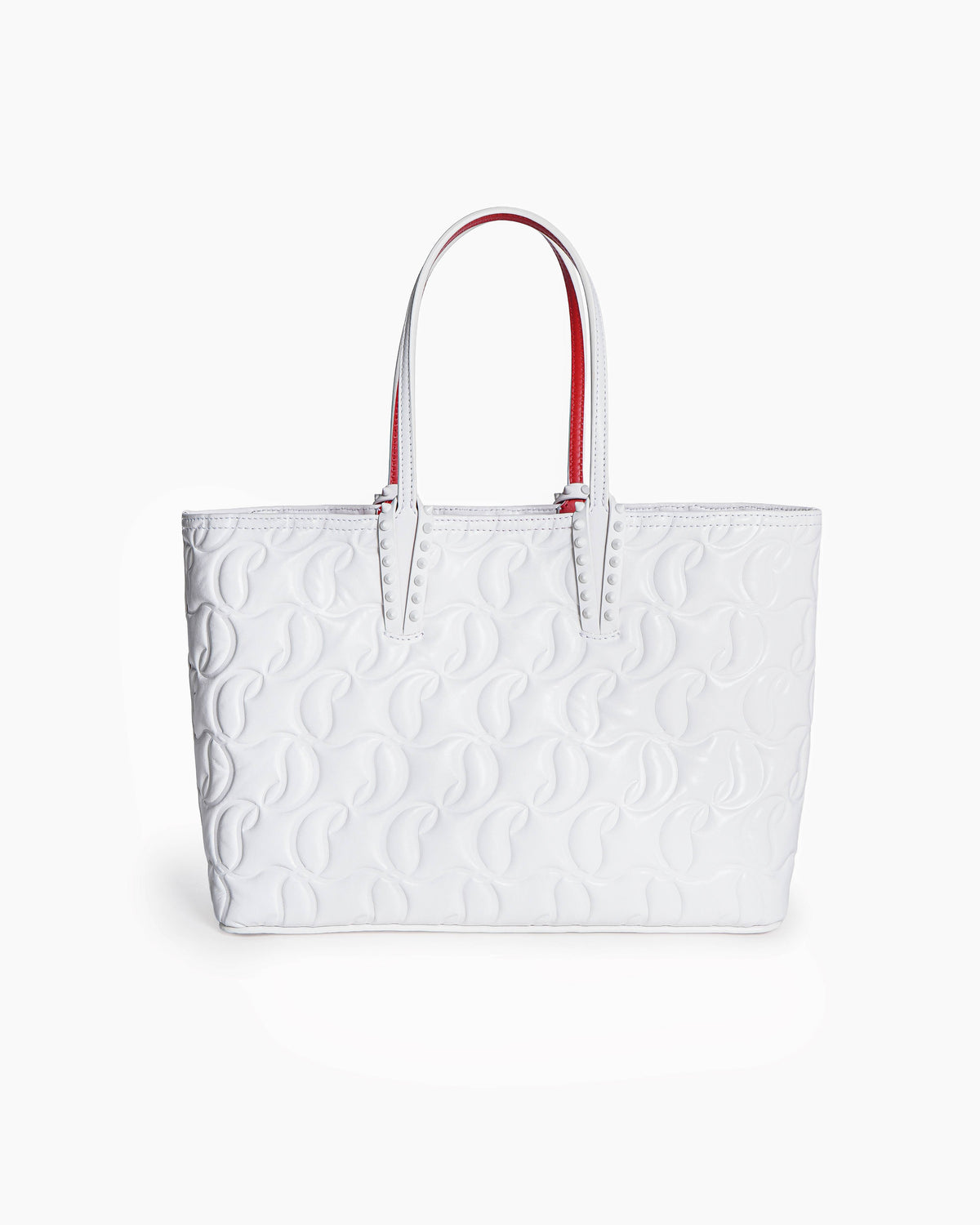 Christian Louboutin Cabata Nappa Embossed Tote in White