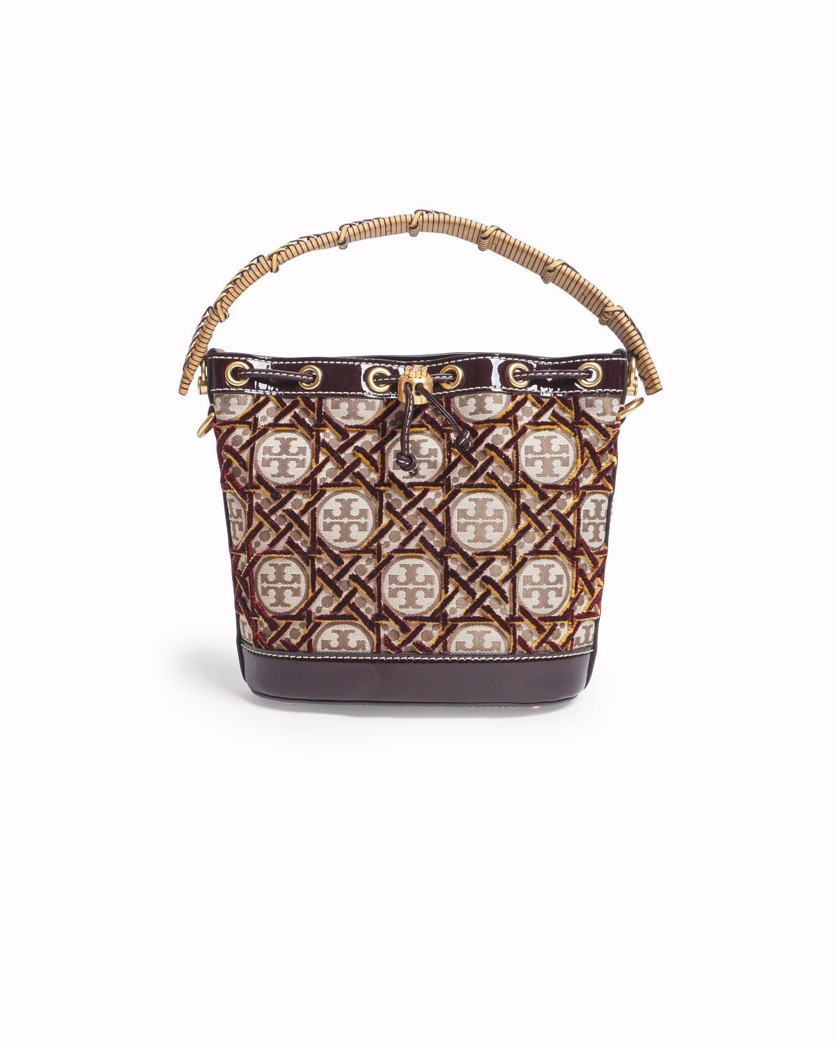 Tory Burch T Monogram Chenille Jacquard Bucket Bag