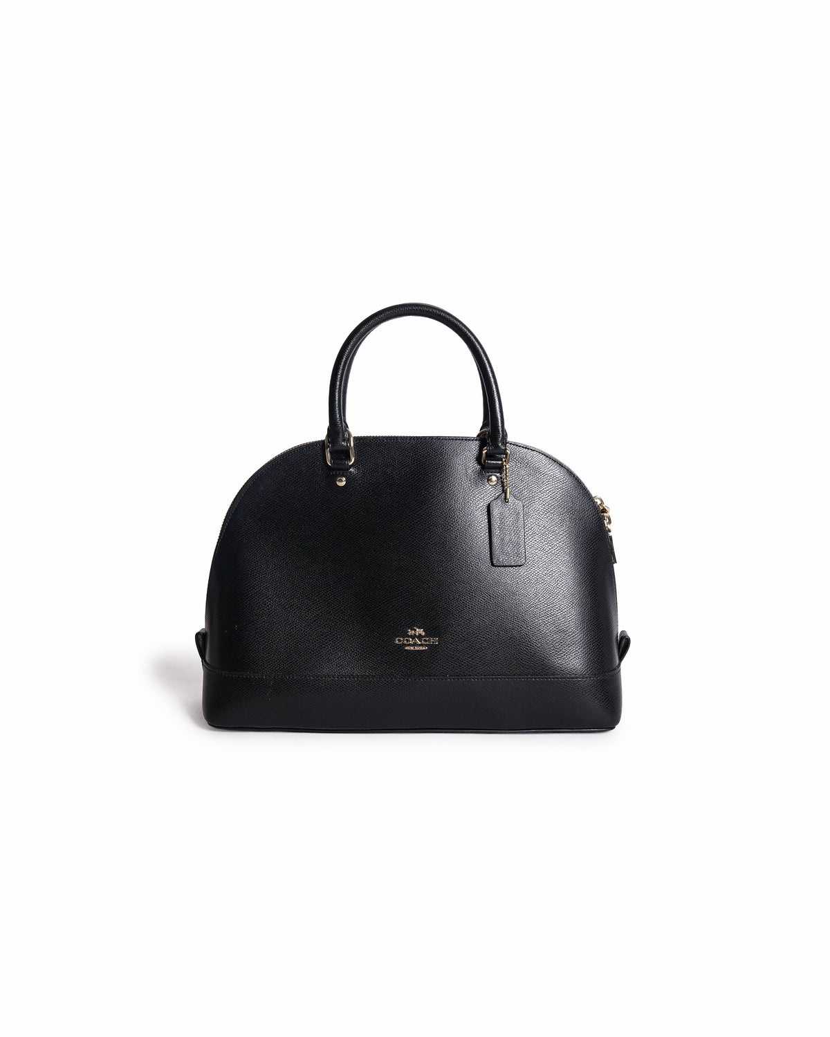 Coach Black Crossgrain Leather Sierra Satchel Bag