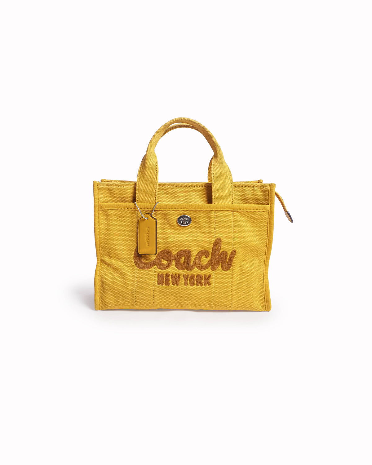 Coach Yellow Canvas Cargo Tote Bag