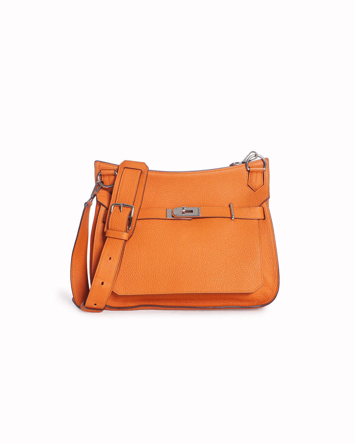 Hermès Orange Togo Leather Jypsiere 28 Bag