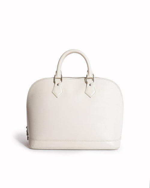 Louis Vuitton Alma PM in White Epi Leather Handbag