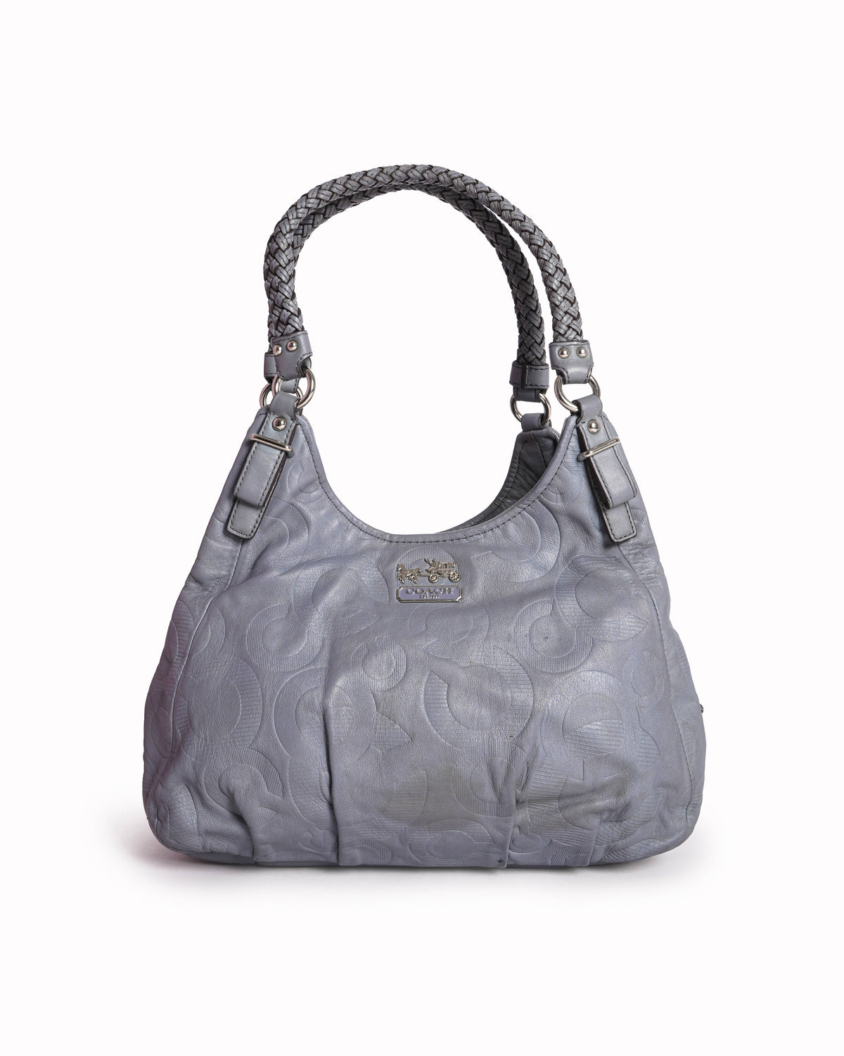 Coach grey monogram shoulder bag