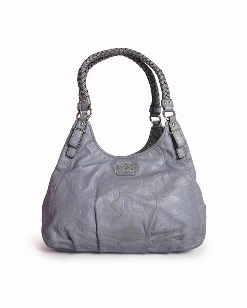 Coach grey monogram shoulder bag