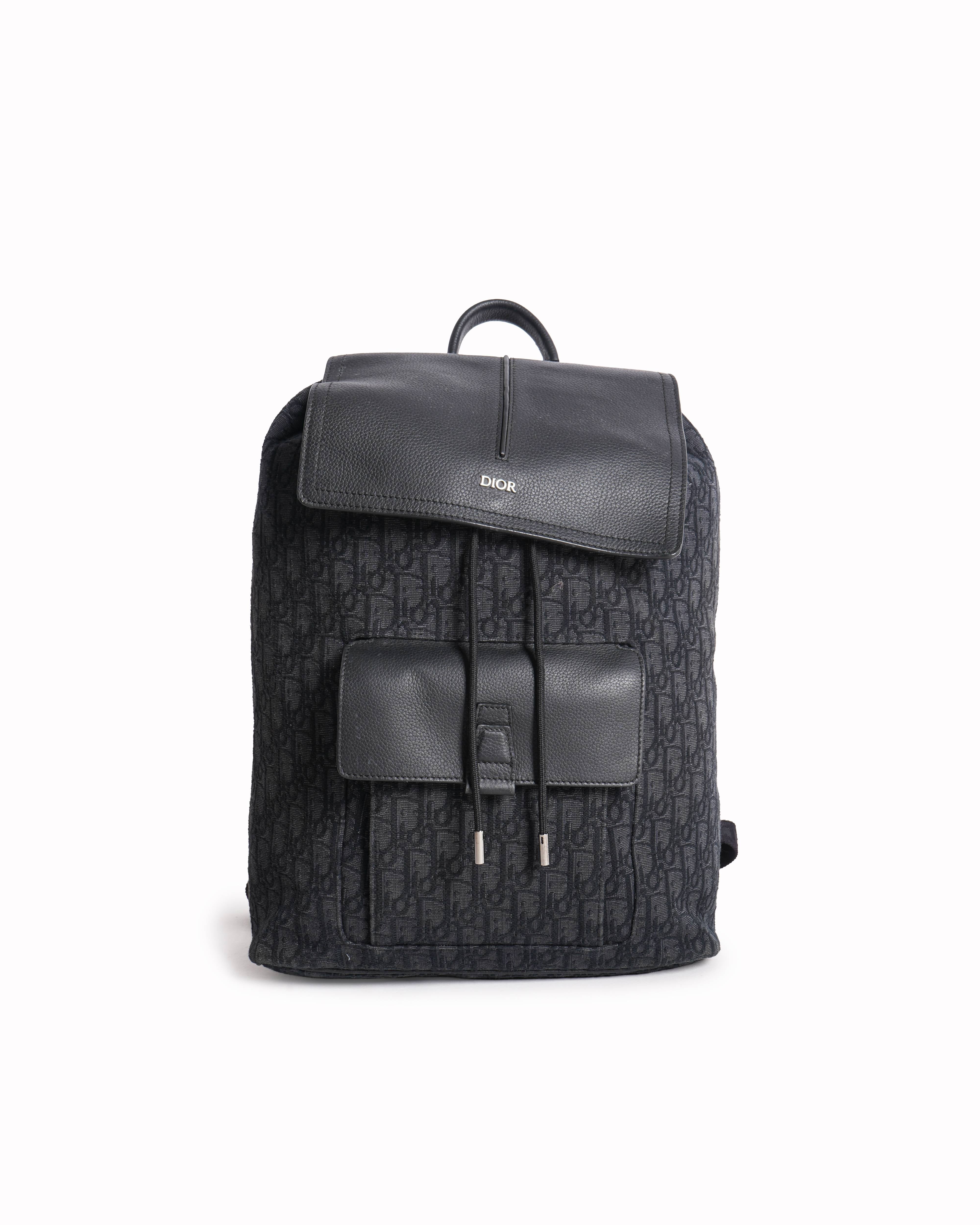 Christian Dior Saddle Backpack With Flap