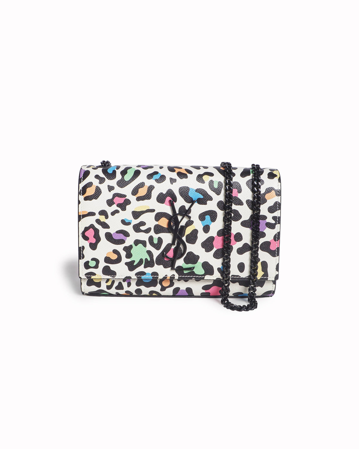 Saint Laurent Kate Leather Bag in Multicolor Leopard Print