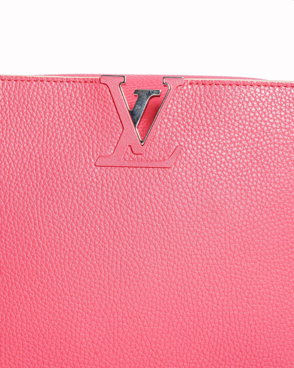 Louis Vuitton Litchi Taurillon Leather Capucines MM Bag