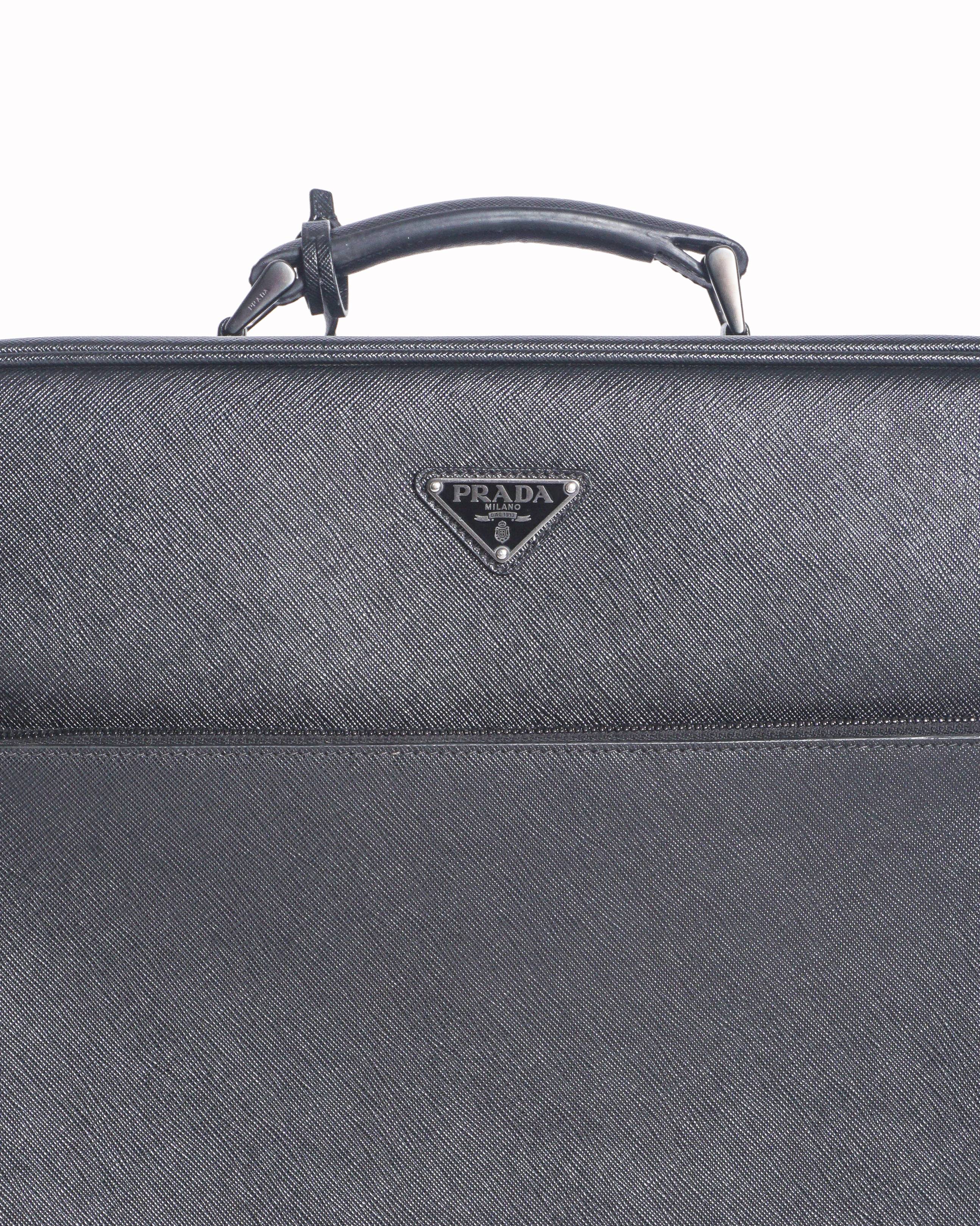 Prada Saffiano Leather Trolley Suitcase