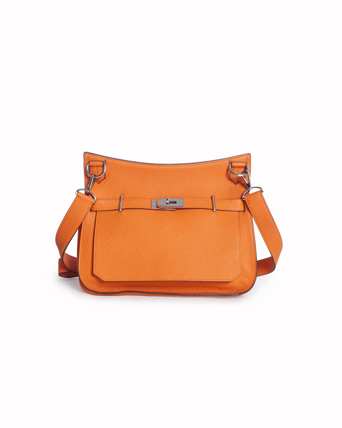 Hermès Orange Togo Leather Jypsiere 28 Bag