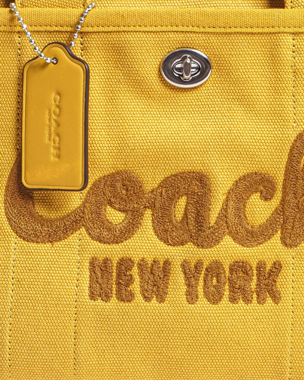 Coach Yellow Canvas Cargo Tote Bag