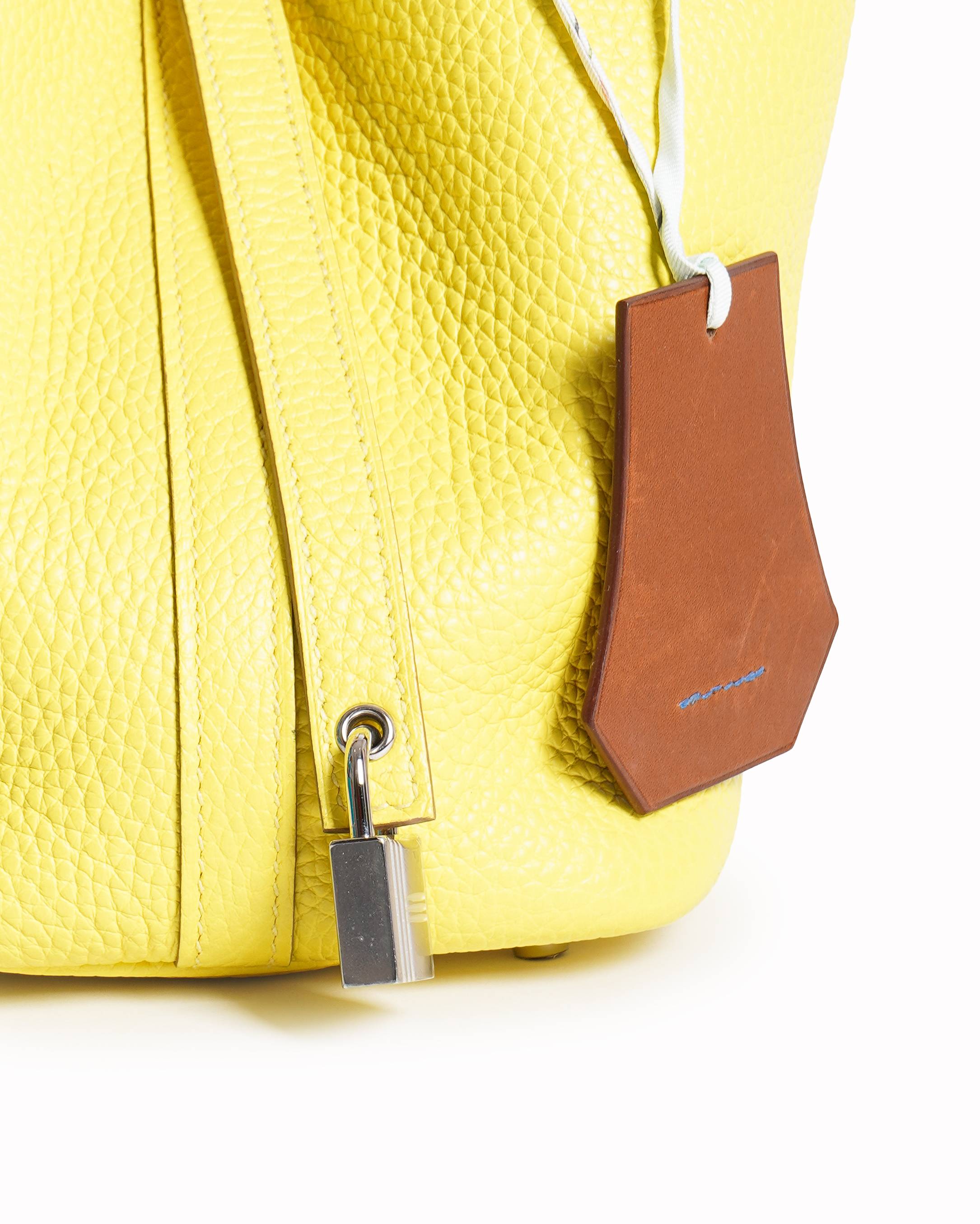 Hermès Jaune De Naples Clemence Picotin Lock 18 Palladium Hadware Handbag