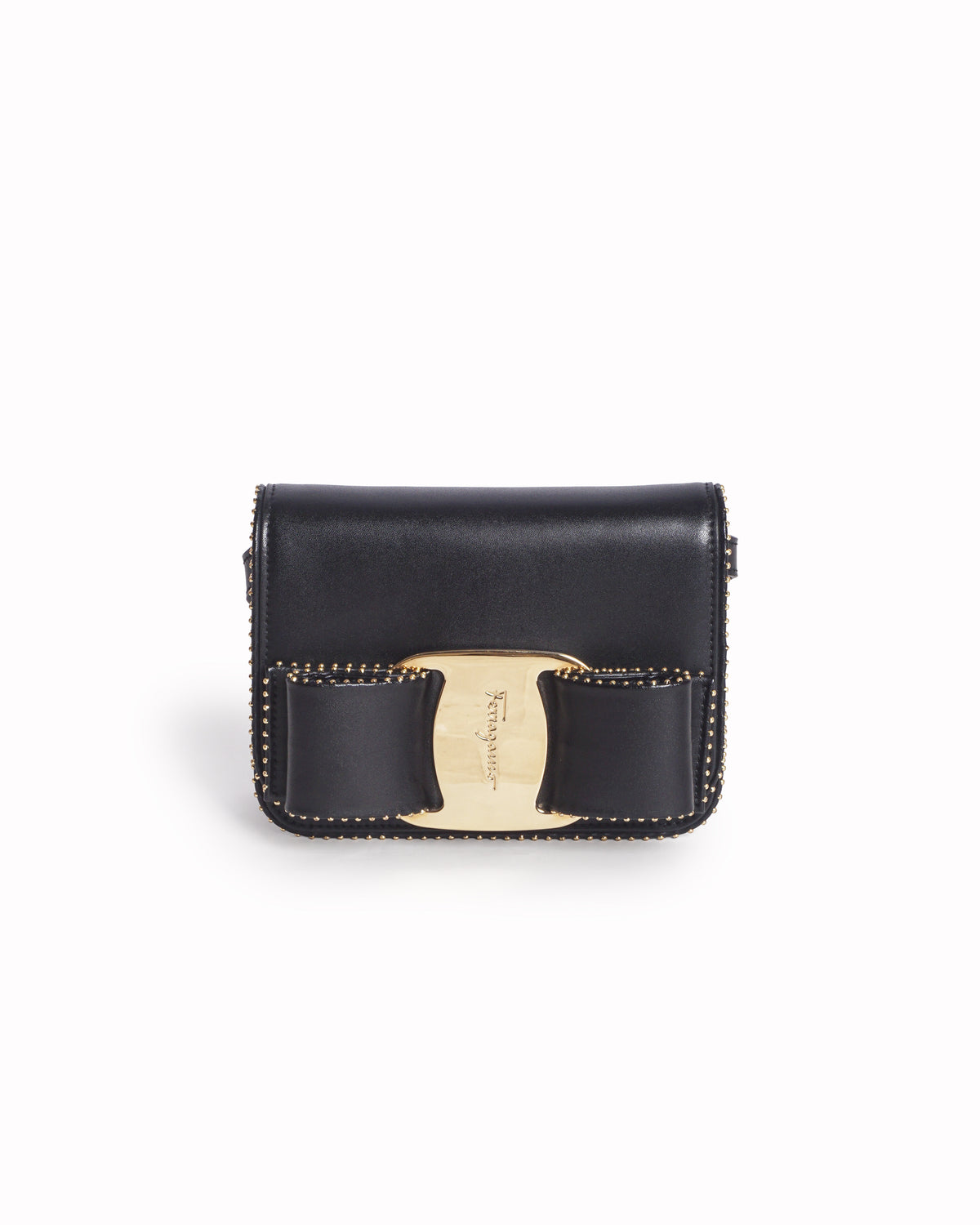 Salvatore Ferragamo Studded Mini Vara Bow Crossbody Bag