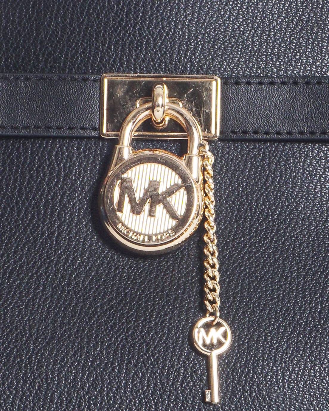 Michael Kors Black Leather Hamilton Moderne Large Satchel