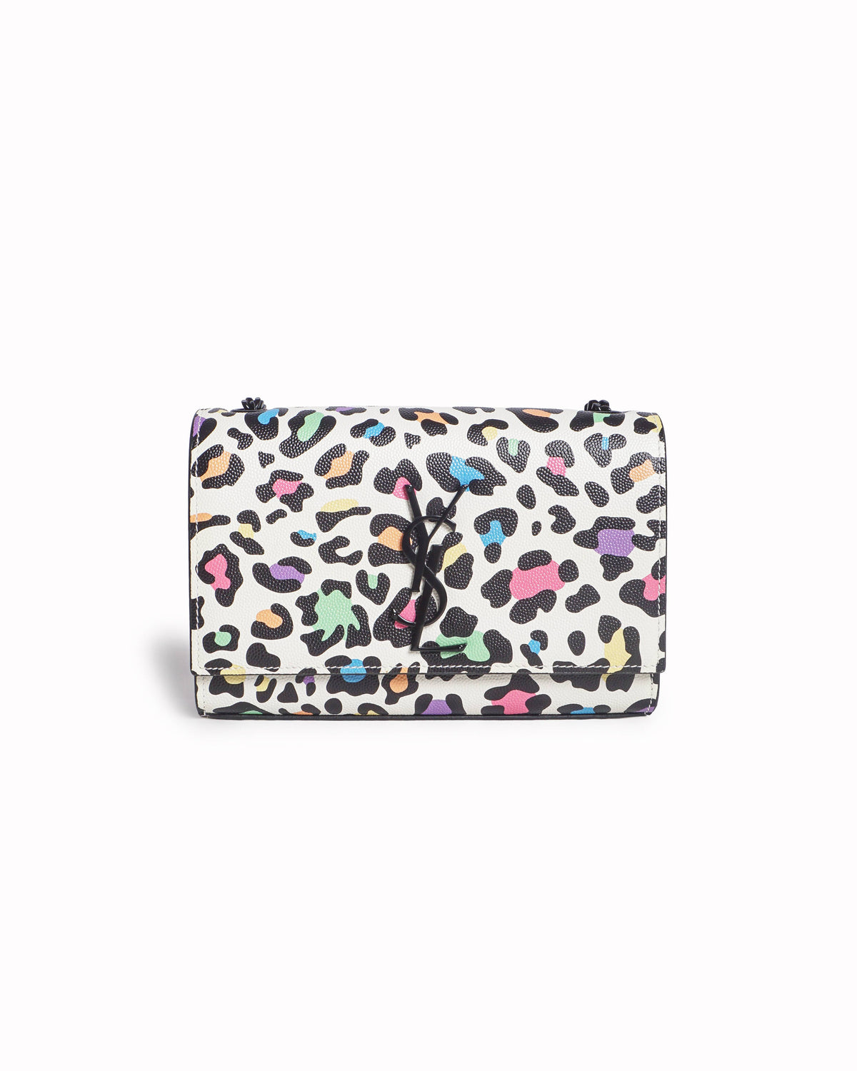 Saint Laurent Kate Leather Bag in Multicolor Leopard Print