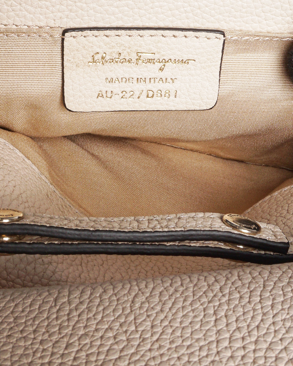 Salvatore Ferragamo Light Beige Gancini Leather Wallet Clutch