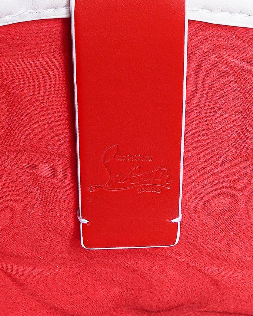 Christian Louboutin Cabata Nappa Embossed Tote in White