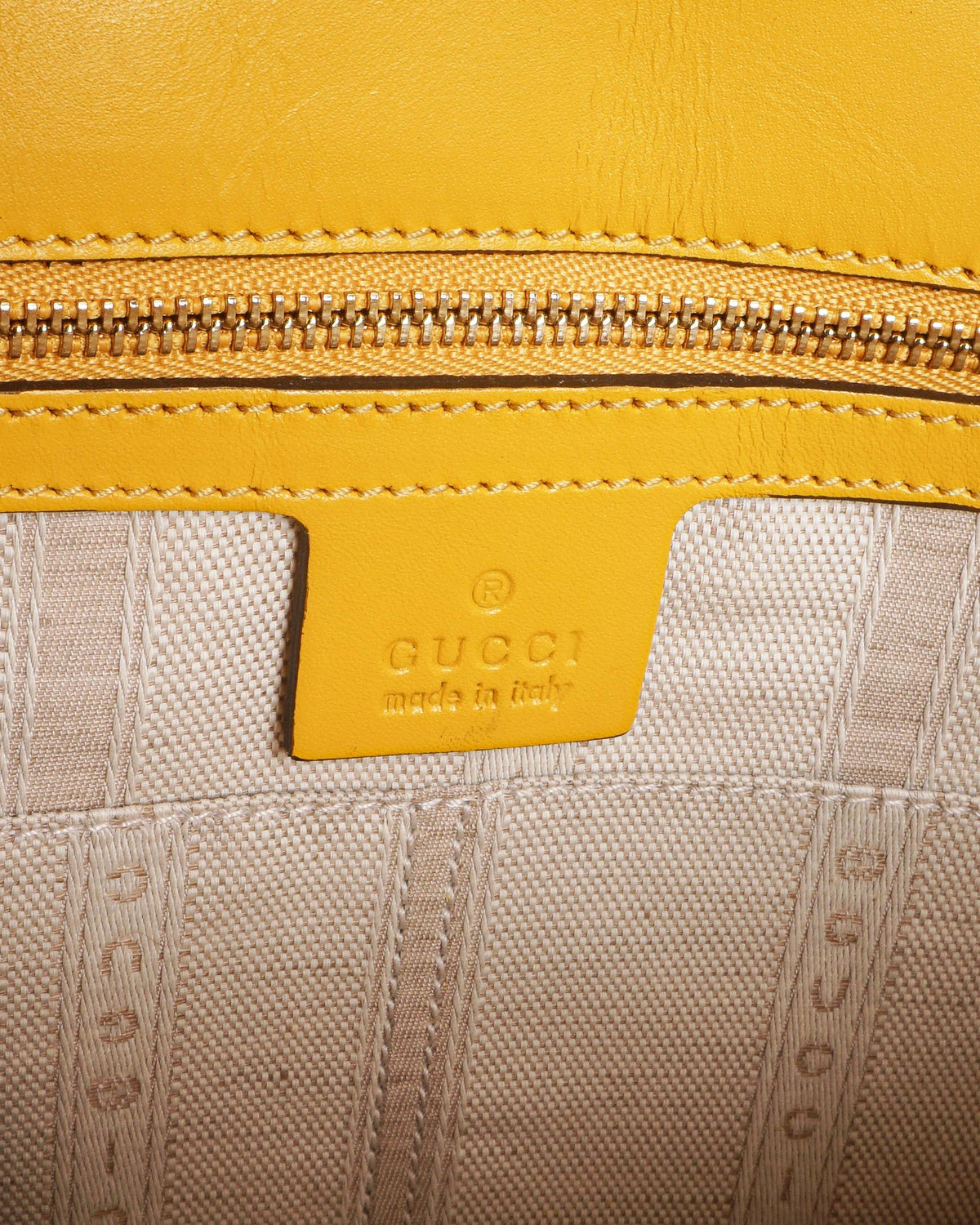 Gucci Yellow Microguccissima Leather Envelope Portfolio Clutch